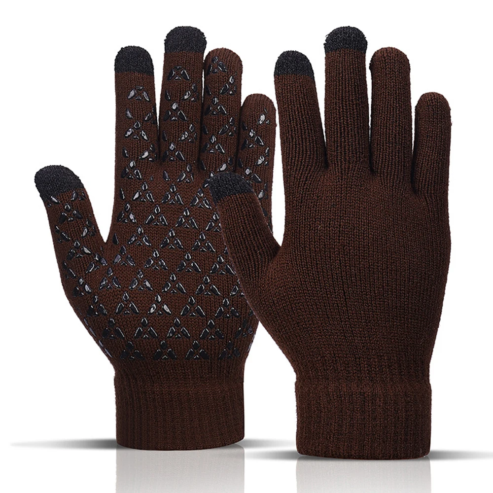 Knitted Touchscreen Gloves for Autumn Winter Warm Anti-slip for Riding Driving Running Adult Men Women Winter Windproof Gloves