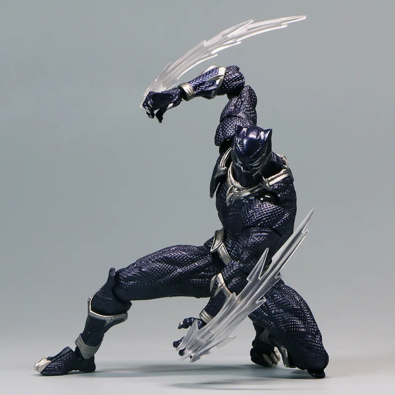 

New Marvel Comics Panther Movable Boxed Hand-Made Ornaments Panther Model Joints Can Do Boy Gifts.