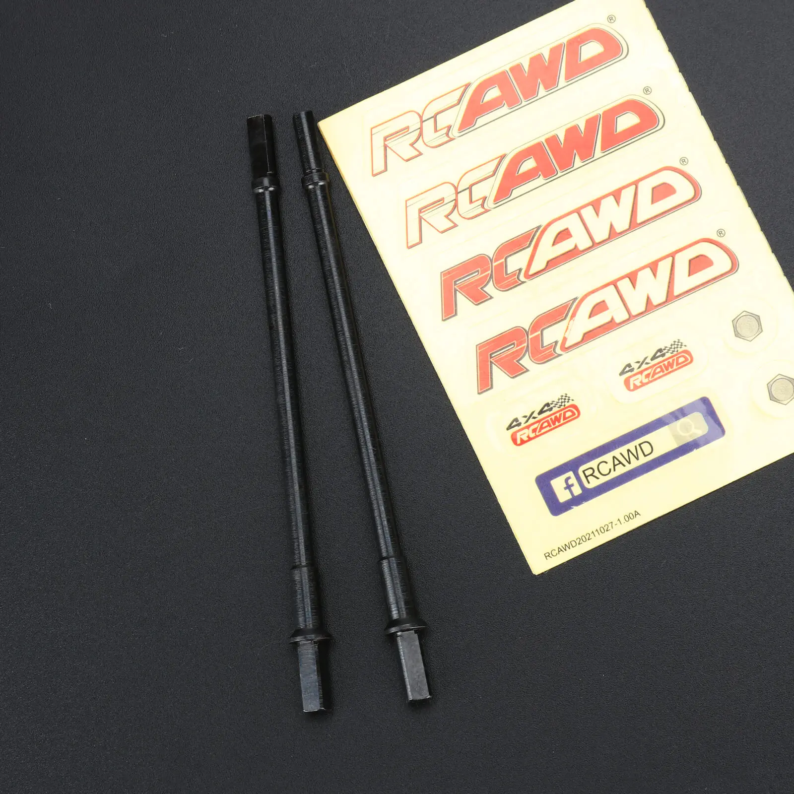 RCAWD 2 Pcs Hard Steel Rear Axle Drive Shaft Set F9 Straight Axle Shaft 2 Capra 1.9 UTB for 1/10 Axial SCX10 III Upgrades Parts