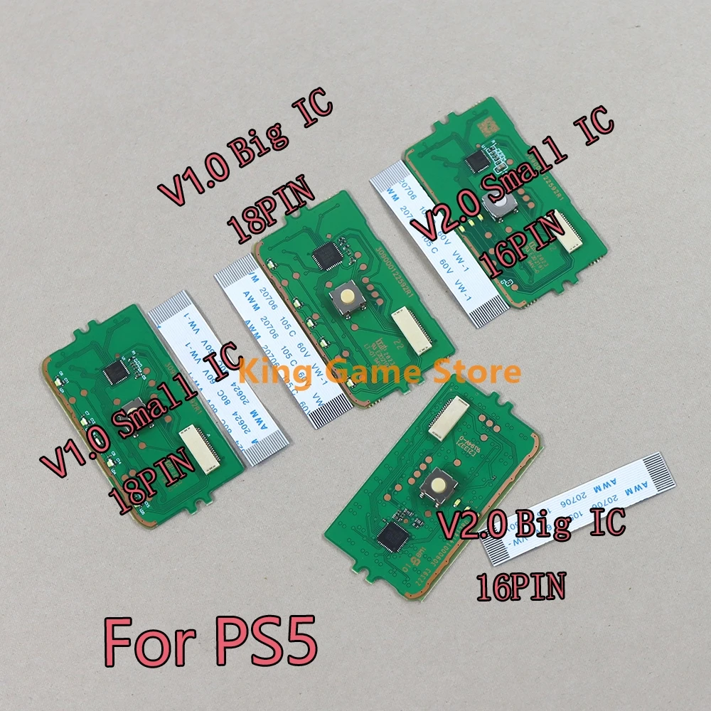 5Sets Replacement Touch Pad for PS5 Controller BDM-010 BDM-020 Motherboard Circuit Touchpad V1 V2 with 16Pin/18Pin Flex Cable