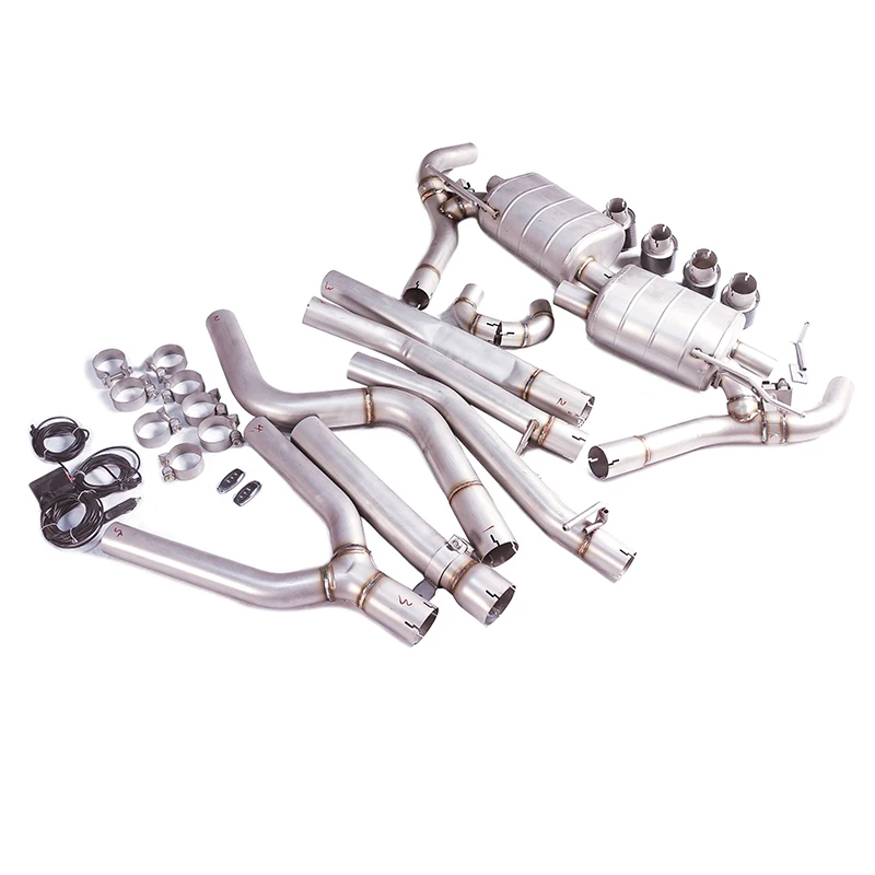 [Custom product] Suitable for 2018 BMW 540i G30 3.0T Catback stainless steel performance steering valve exhaust system four out