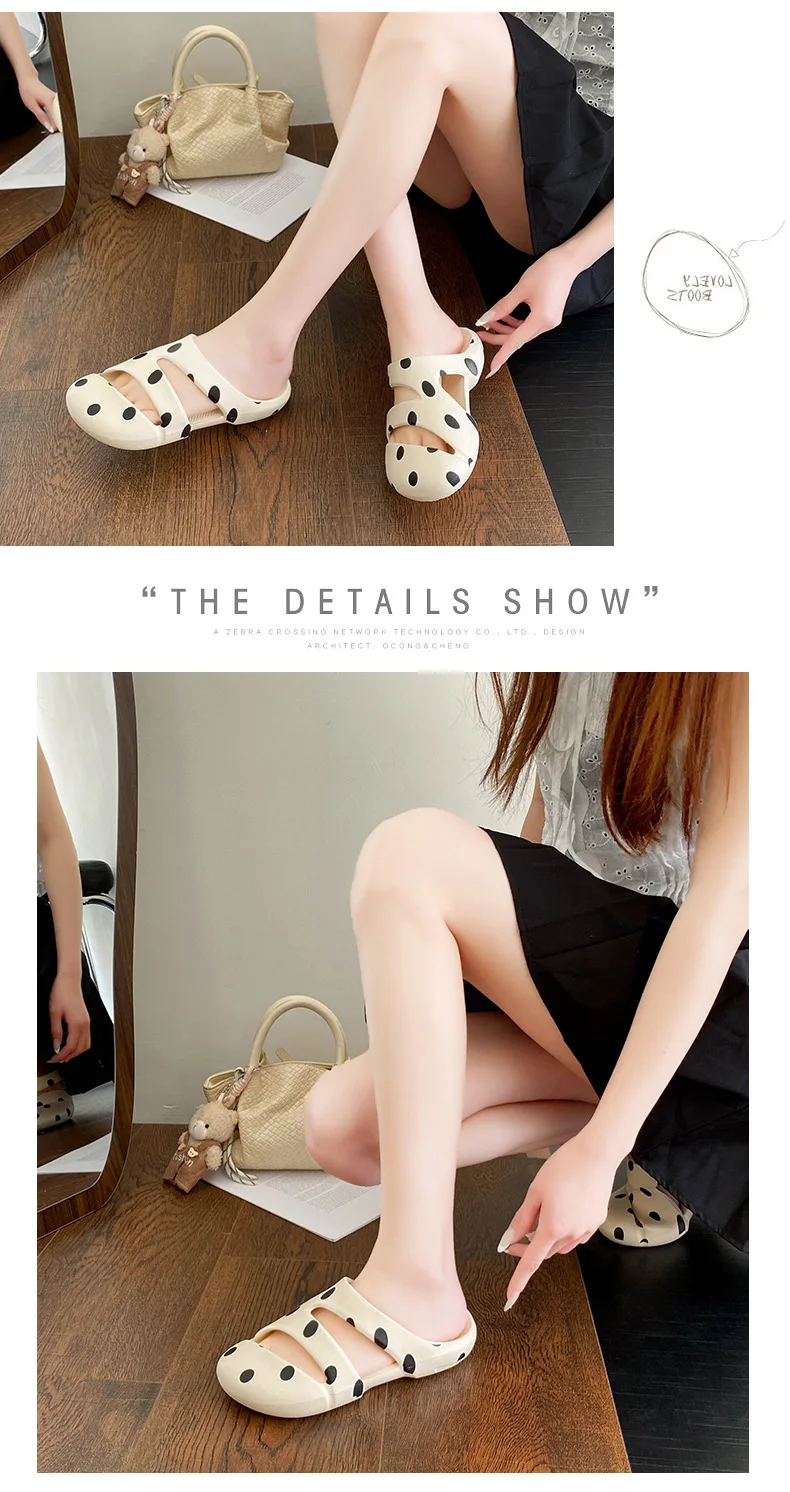 2026 Sommer Neue Ballett-Lochschuhe – Beliebte, niedliche, atmungsaktive Damen-Strandschuhe, schlichte, lässige koreanische Outdoor-Alltagsslipper – Detail 18