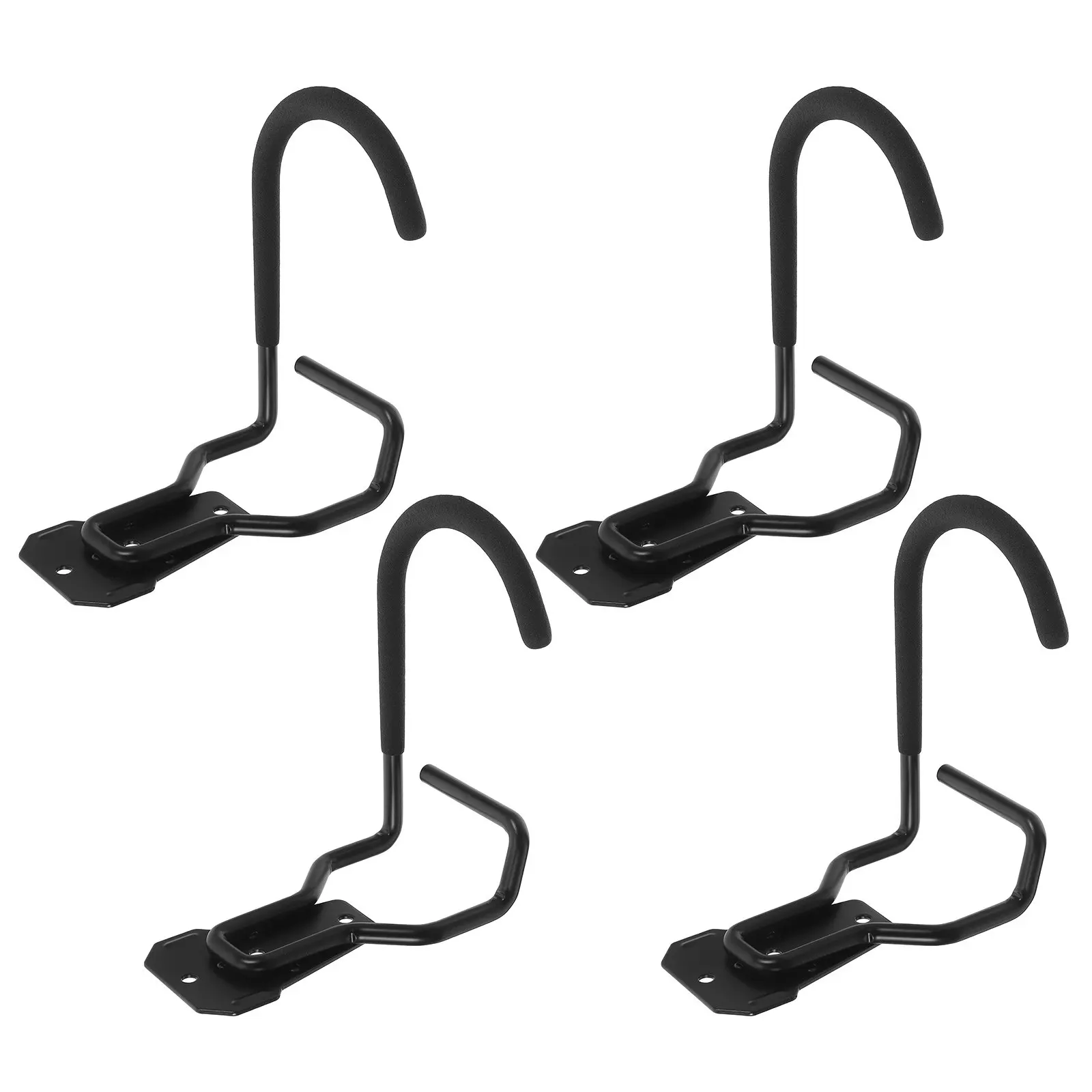 4Pcs Garage Wall Hooks Heavy Duty Iron Bike Hangers Wall Mounted Tool Storage Rack for Garage Bicycle Organizer - view 2