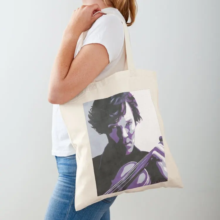 

Sherlock with violin #2 Tote Bag canvas tote bag bags woman 2025 handbag Women's bag