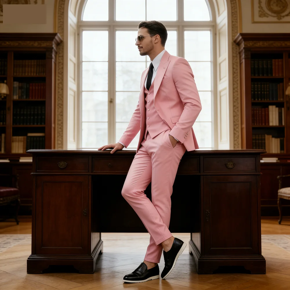 

Элегантный коричневый свадебный смокинг для мужчин, приталенный крой, с острыми лацканами, для торжественных мероприятий и шаферов, новейшие дизайны, костюм для свадьбы