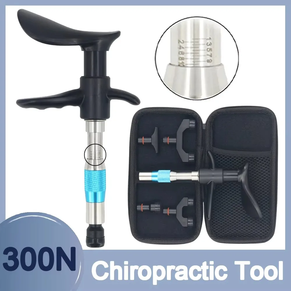 

Professional Chiropractic Adjusting Tool 10 Levels 4 Heads Lumbar Correction Spine Pain Relieve Nursing Massager Manual Gun Set