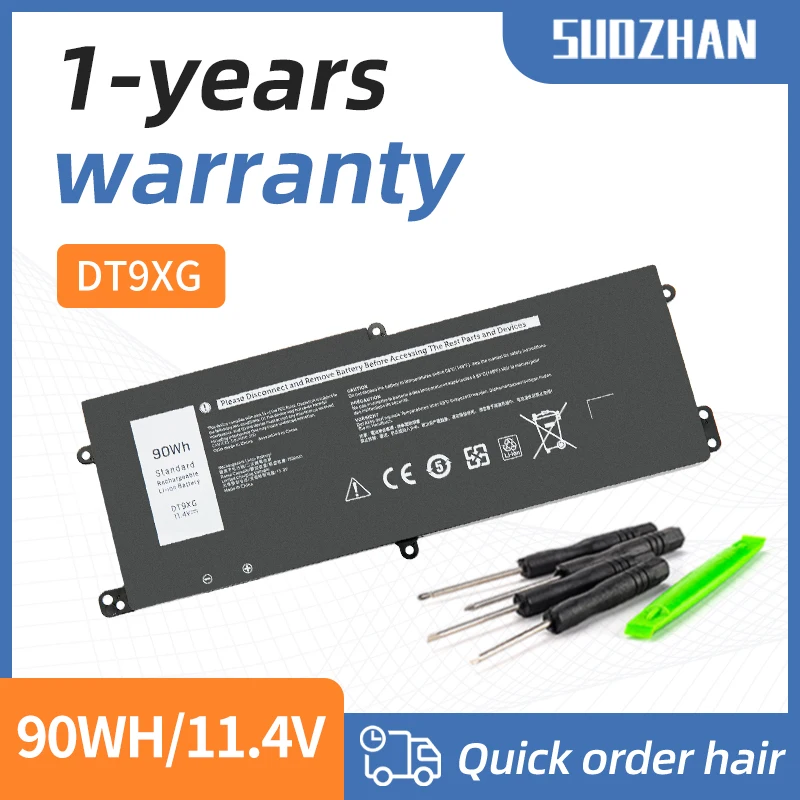 SUOZHAN Type DT9XG 11.4V Battery For Dell Alienware Area 51m ALWA51M ALWA51M-D1733B 07PWXV 7PWKV ALWA51M-D1733PB ALWA51M-D1969DB