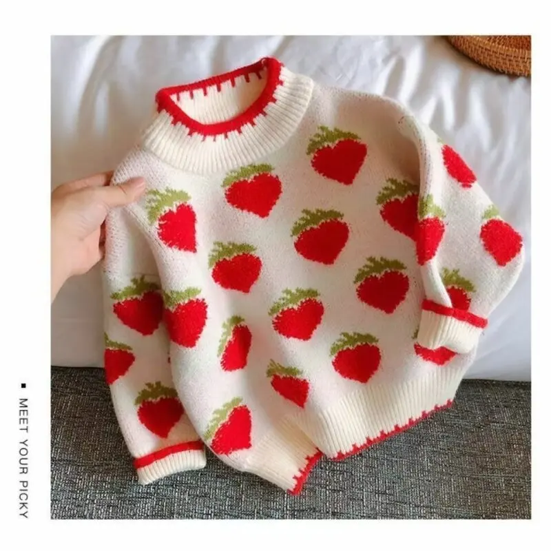 

Осенне-зимний вязаный свитер с длинным рукавом для новорожденных девочек и мальчиков, однотонный Свободный пуловер, повседневные топы, Детский свитер, детская одежда