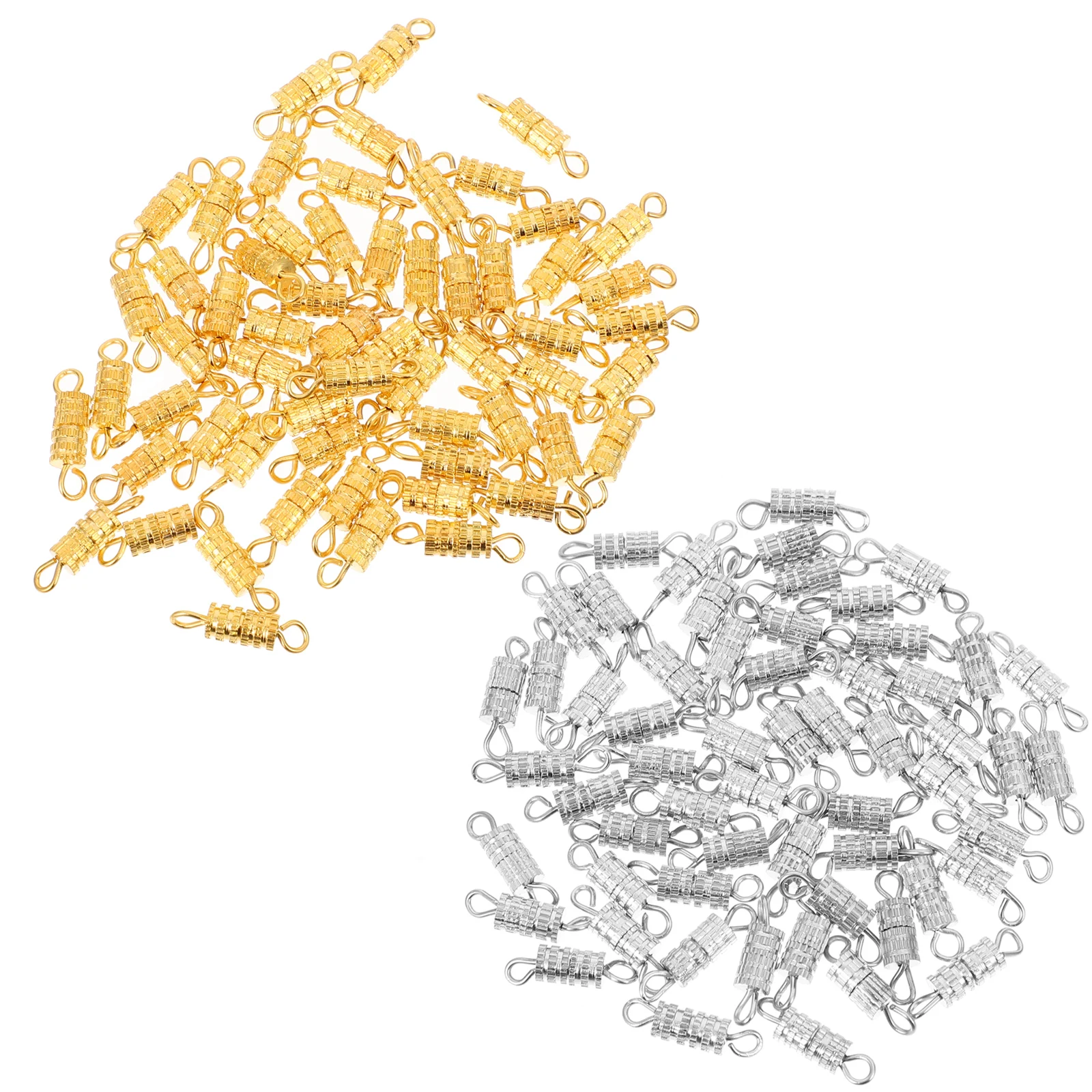 

120 Pcs Necklace Bracelet Clasp Clasps for Necklaces Jewelry Making Magnetic Screw Jewellery Alloy Buckle