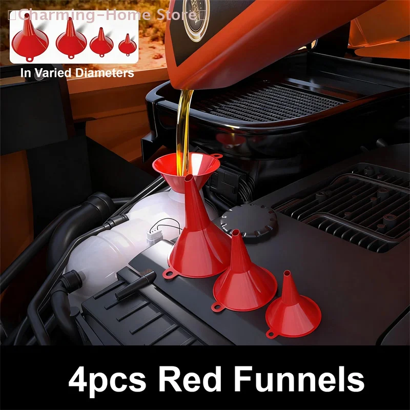 【M】19-Piece Automotive Funnel Set Comes With Multiple Funnel Types And 9 Gas Can Spout Replacements Offering Wide For Cars