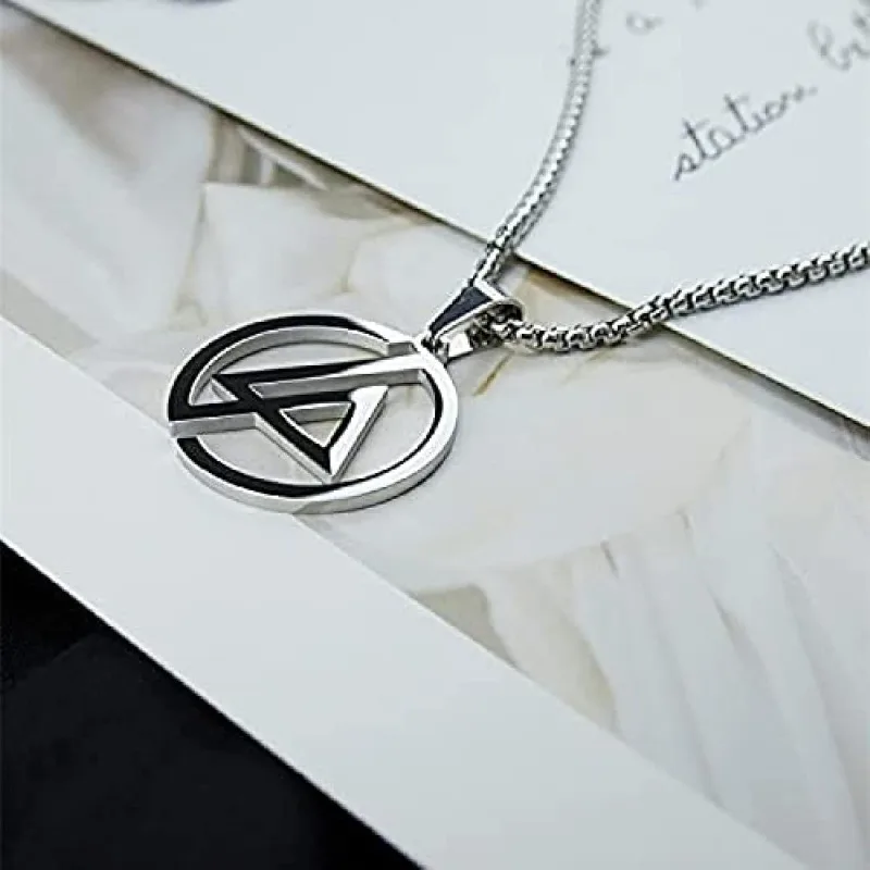 Colar com logotipo Linkin Park Band, estilo moderno e moderno em metal, pingente periférico de rock unissex