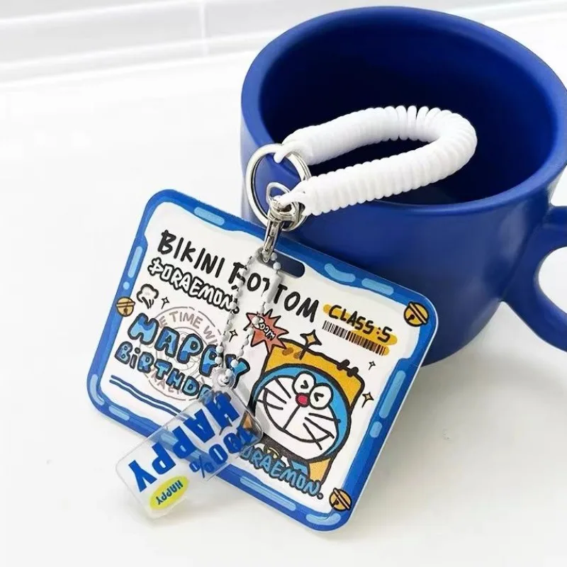 Cartoon Doraemon ID Card Holder Kawaii Access Control Card Cases for School Office Supplies Kids Bus Card Holder Stationeries