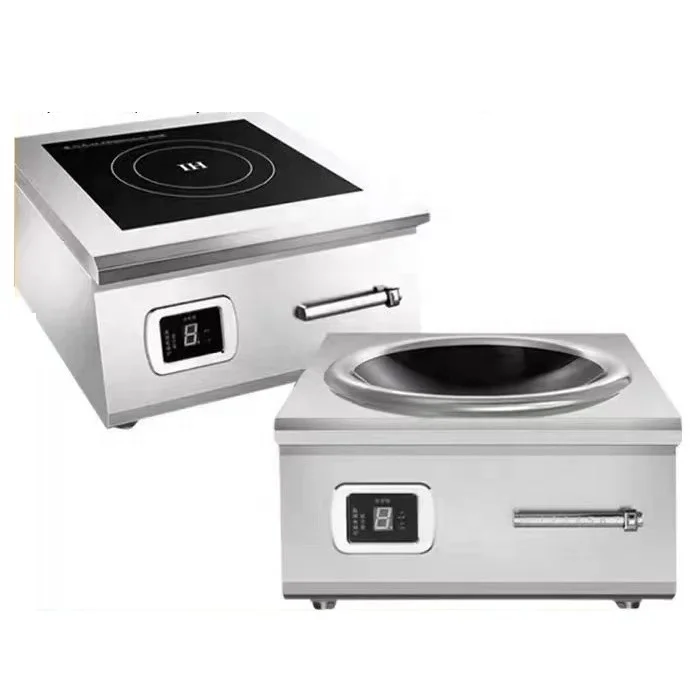 High Power 5kw Cooking Wok Burner Induction Cooker 8kw Commercial Electric Stove Flat/Concave Induction Cooker