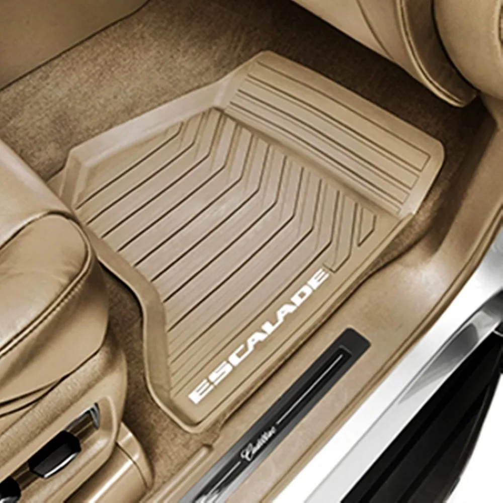 

Genuine Gm Floor Mats - Front Premium All Weather, Dune with Cadillac Logo 23470070