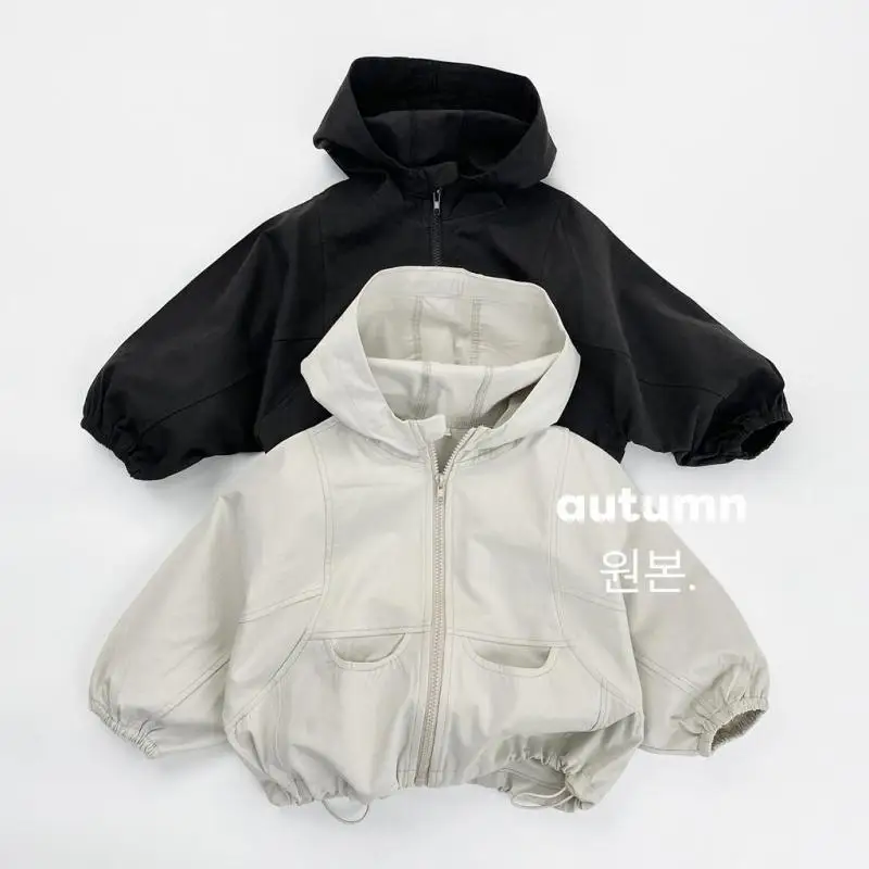 

2025 Autumn New Children Casual Coat Solid Boys Girls Jacket Baby Windproof Coat Baby Long Sleeve Hooded Tops Kids Clothes