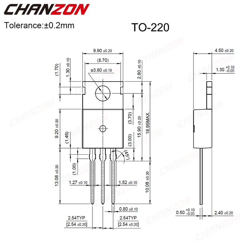 10PCS TO-220 TO220F IRF1405PBF LM1875T STF3NK80Z STF24N60M2 STF13NM60N STP10NK60ZFP Power Mosfet Transistor Integrated Circuits