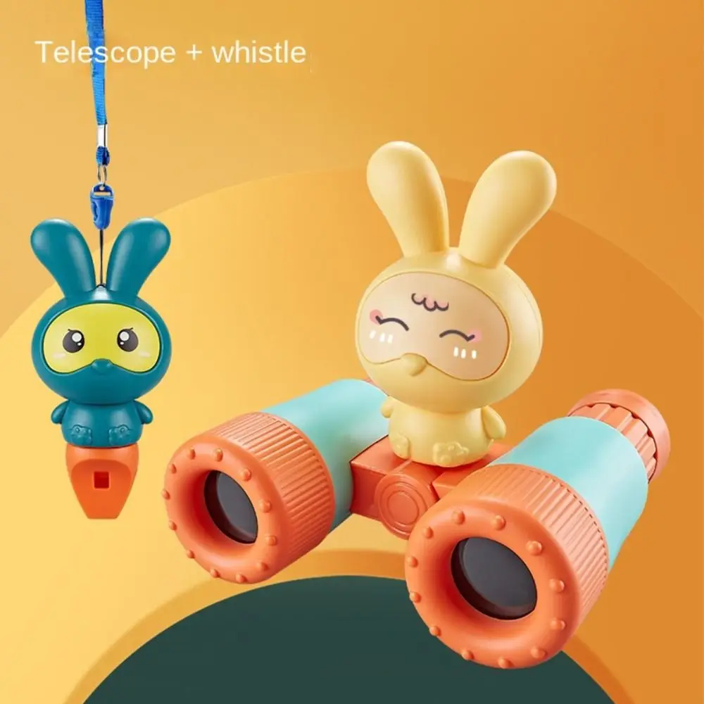 

Removable Children Binocular Telescopes with A Whistle Science Exploration Rabbit Telescopes Plastic Cartoon Children Telescope