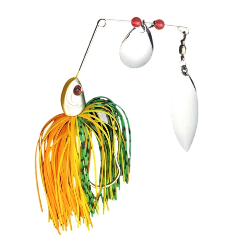 Iscas pesca Double Willows Spinnerbait Silicone Saia Spinner Iscas Iscas