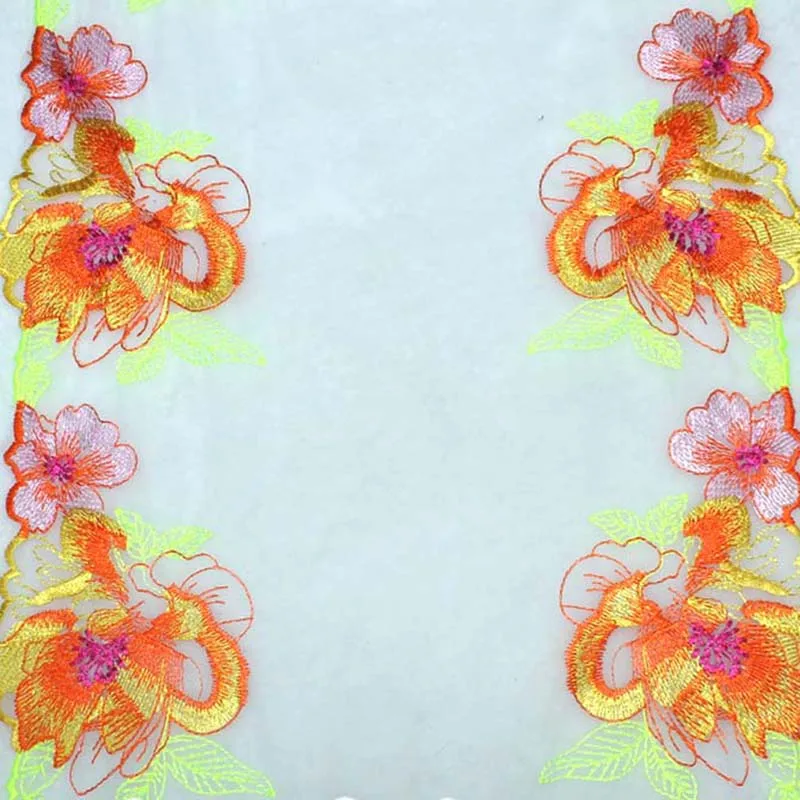 20Yards Bilateral Floral Lace Trim Embroidery Lace Fabric Hand Made Sewing Craft DIY Lace Triming For Bra Clothing Accessories