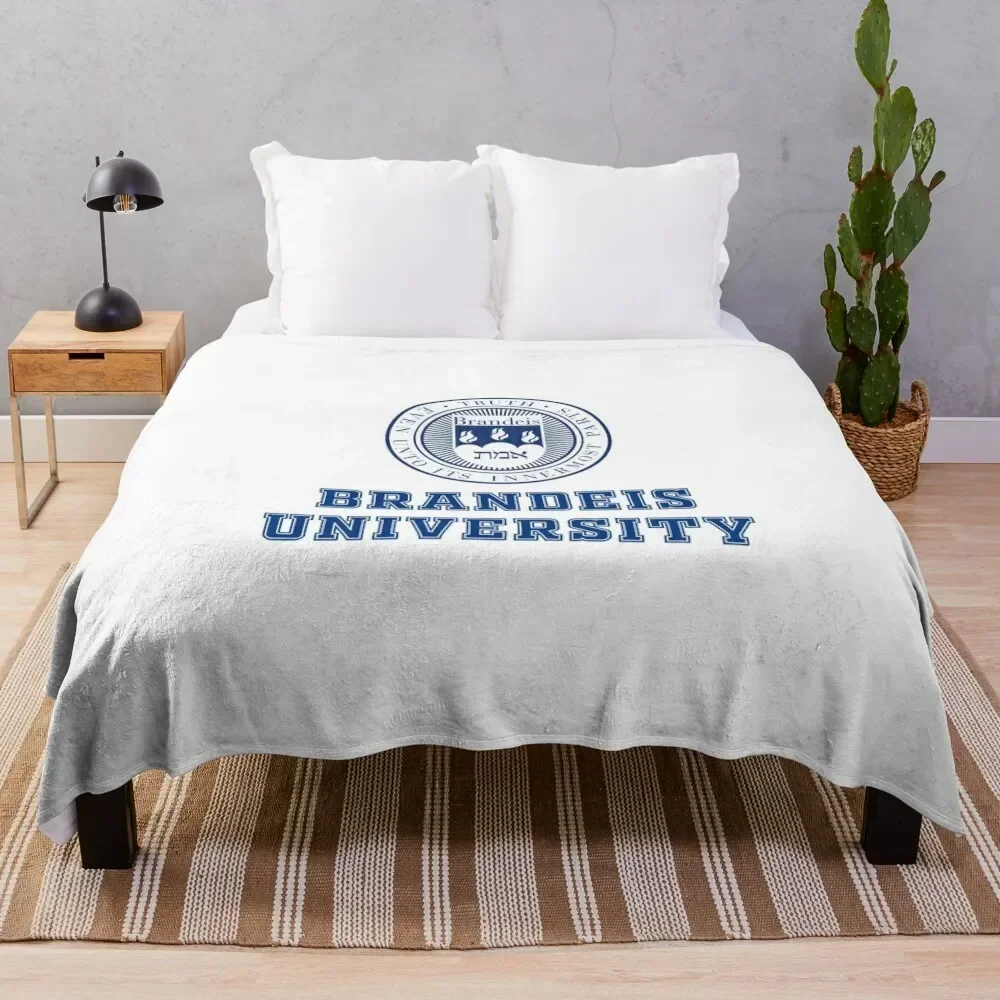 Brandeis University Throw Blanket Thermal bed plaid Blankets