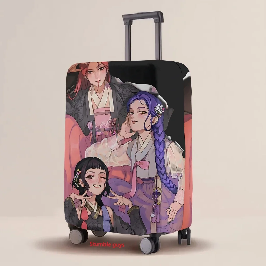 

Kpop Demon Hunters Luggage Protective Cover Multi-Size Elastic Cartoon Print Case Fits 18-32 Inch Suitcase​