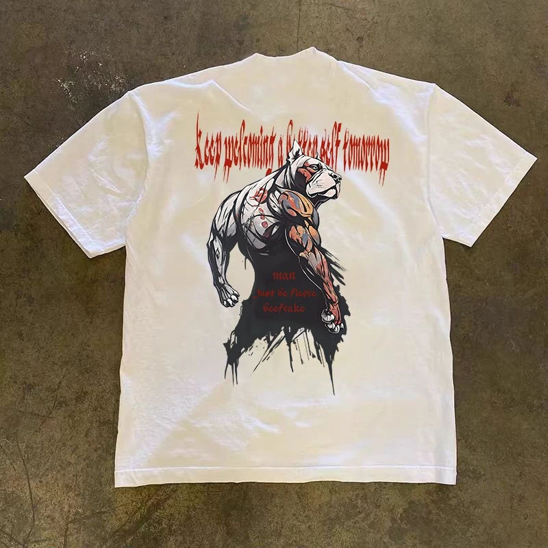 

2025 Summer fashion high-quality cotton-patterned printed T-shirts for men and women casual loose short-sleeved tops 0725 13