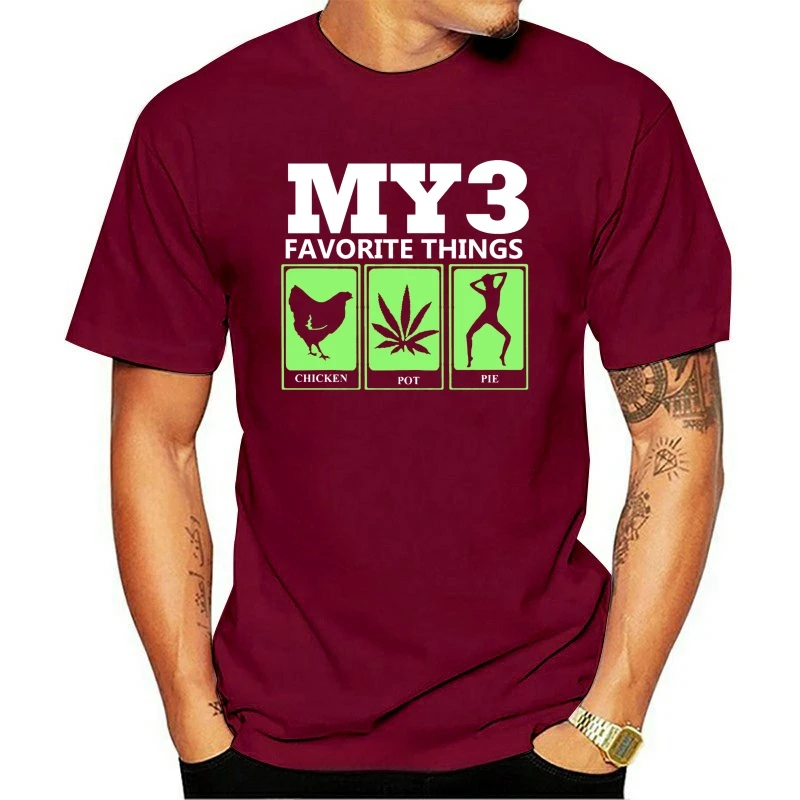 Man Clothing New Men Tops Tees  Summer Fashion  Chicken Pot Pie 420 Blunt Dank Pot Smoker Men'S Funny T Shirt