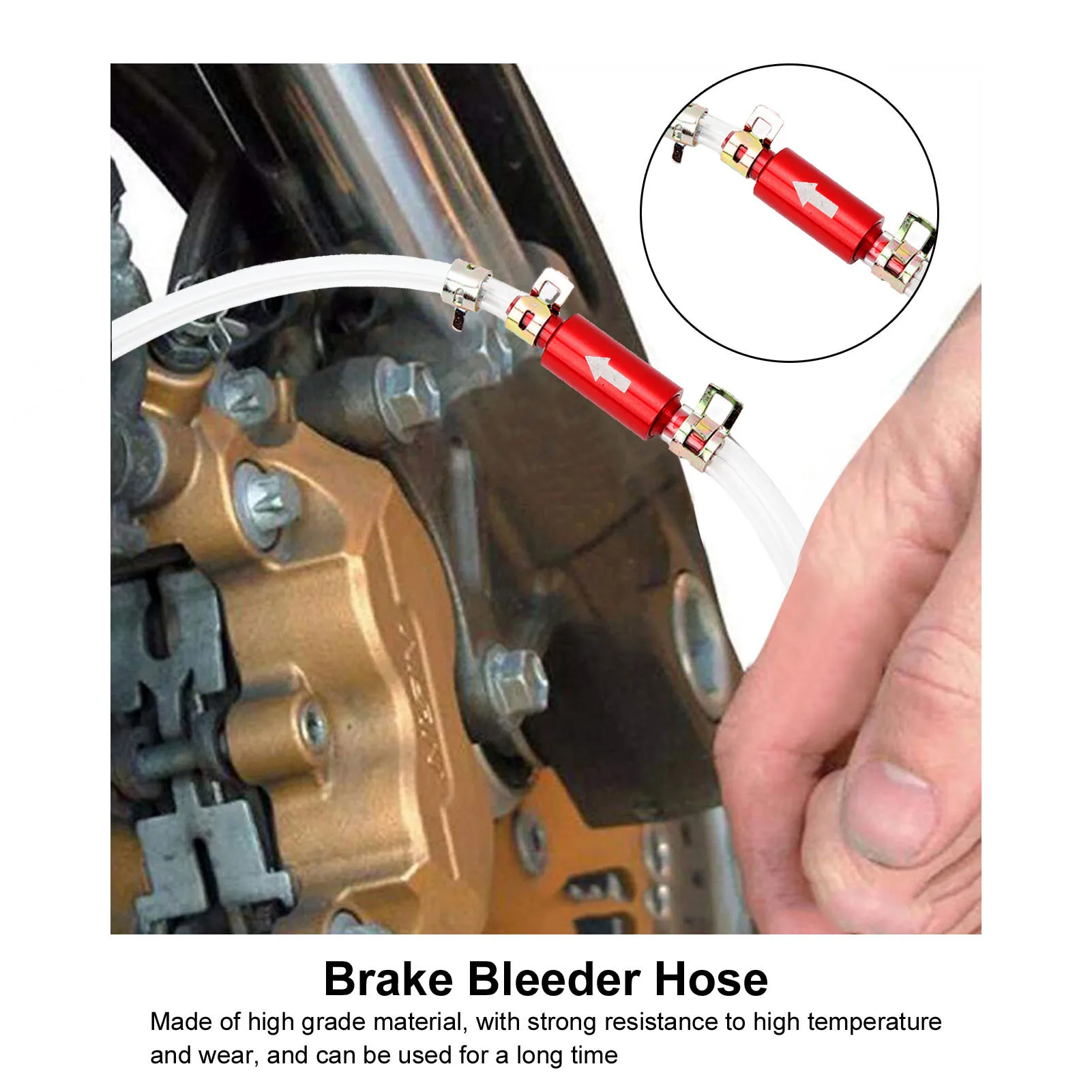 20Pairs Universal Motorcycle Car Brake Bleeder Hose 6MM Durable Reliable Long Lasting One Way Check Valve Tube Bleeding Tool Kit