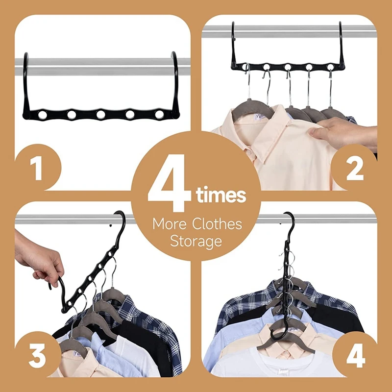 Space Saving Hanger Organizer, Camisa Cabides, Pacote 10