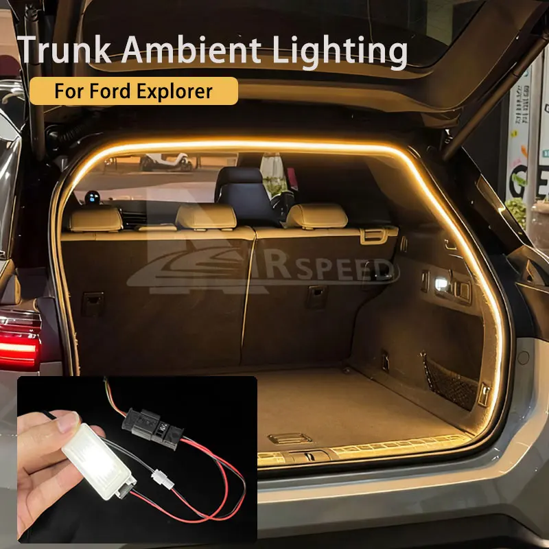 

Задняя световая полоса багажника для Ford Explorer, яркий светодиодный силиконовый автомобильный Стайлинг, белые теплые белые аксессуары