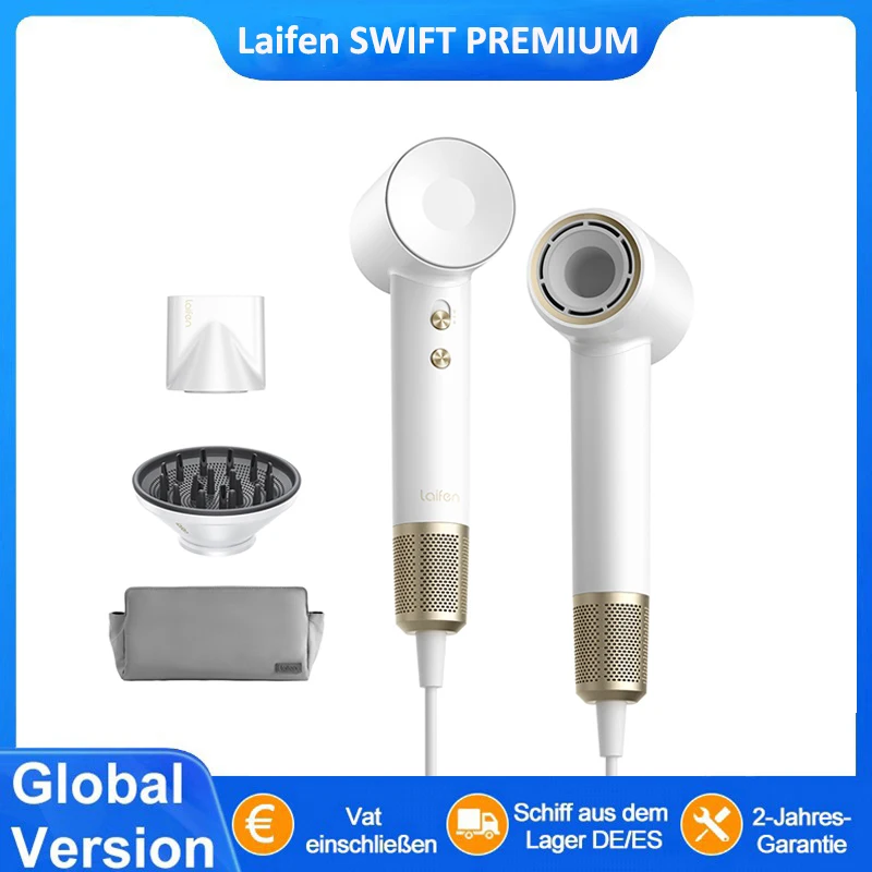 Laifen Swift Premium 22M/S 110000Rpm Motor sin Escobillas con Reducción de Ruido, Secado Ultra Silencioso 3 Veces Más Rápido