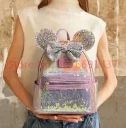 Disney-Sac à dos Loungefly Stitch pour femme, dessin animé mignon, design brodé, frais et décontracté, mini sac à dos