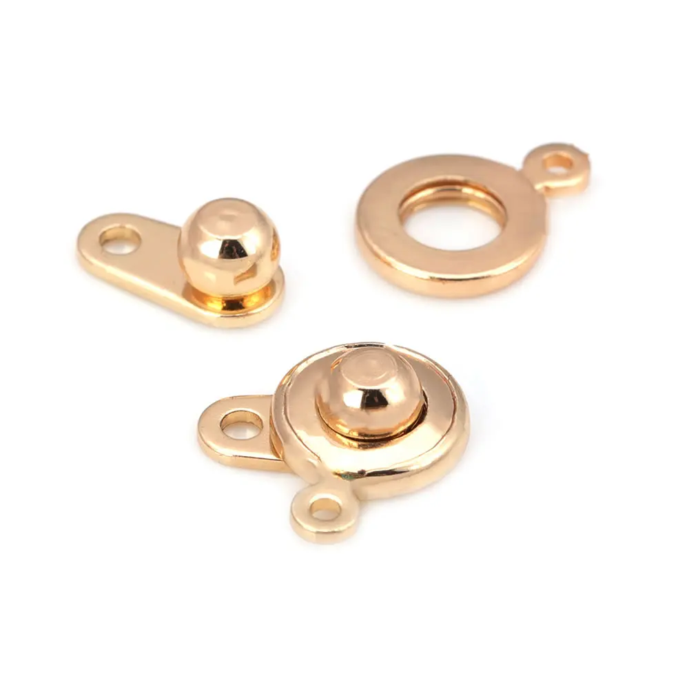 7.5MM 9MM Gold Color Silver Color Brass or Iron Round Button Clasps Bracelets Clasps Diy Jewelry Findings Accessories Wholesale