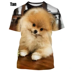 New Summer Hot Sale Funny Dog Pomeranian 3D Printing High Quality Men's And Women's T-shirt Tops Cute Tee Clothing Y2k Clothes