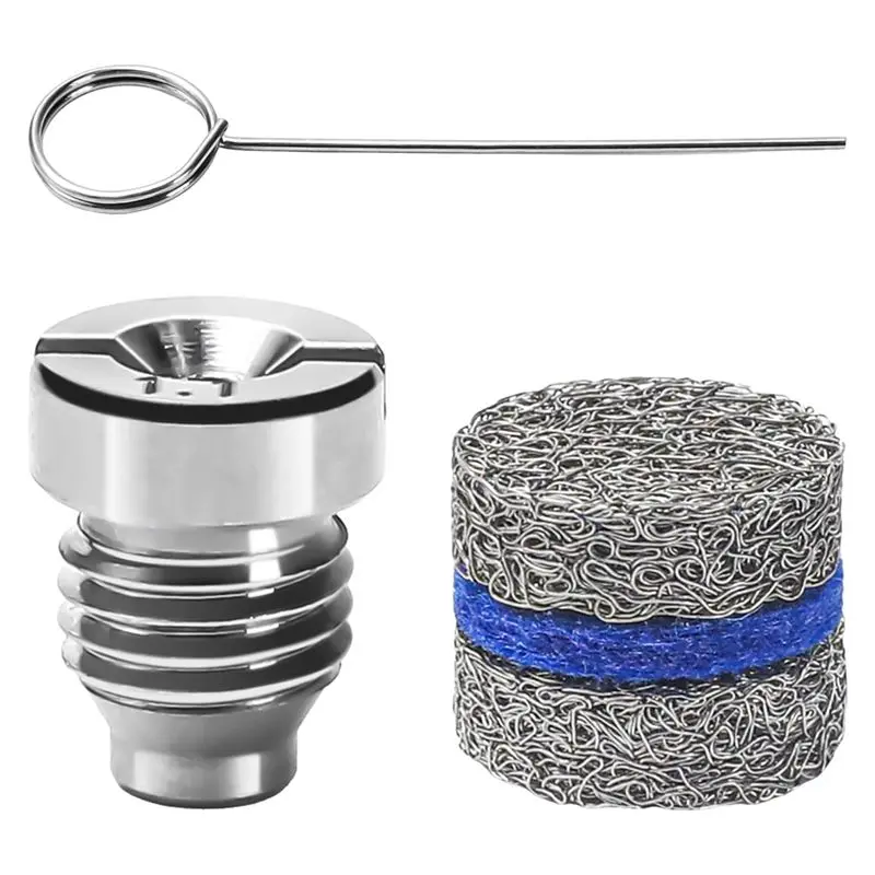 1.1Mm Hole Foam Cannon Nozzle Kit For Foam Cannon Replacement Threaded Nozzle Tip And Mesh Filter With Cleaning Tool