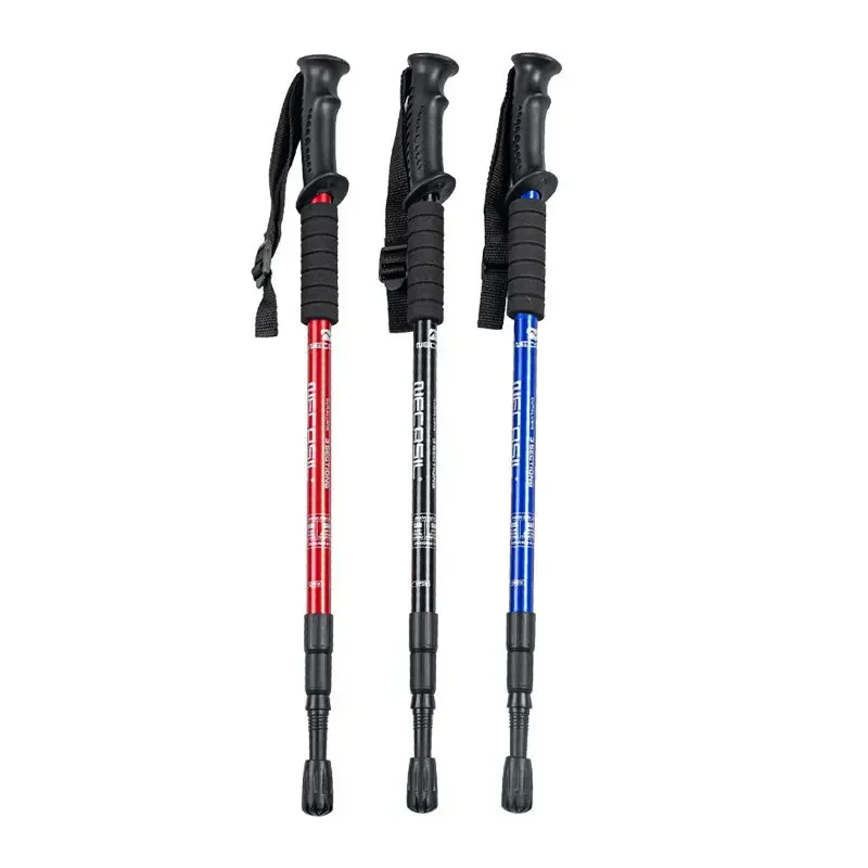 3-Section Adult Child Elderly Alpenstocks Ultralight Trekking Folding Pole Walking Hiking Sticks Non-Slip Mountaineering Tools