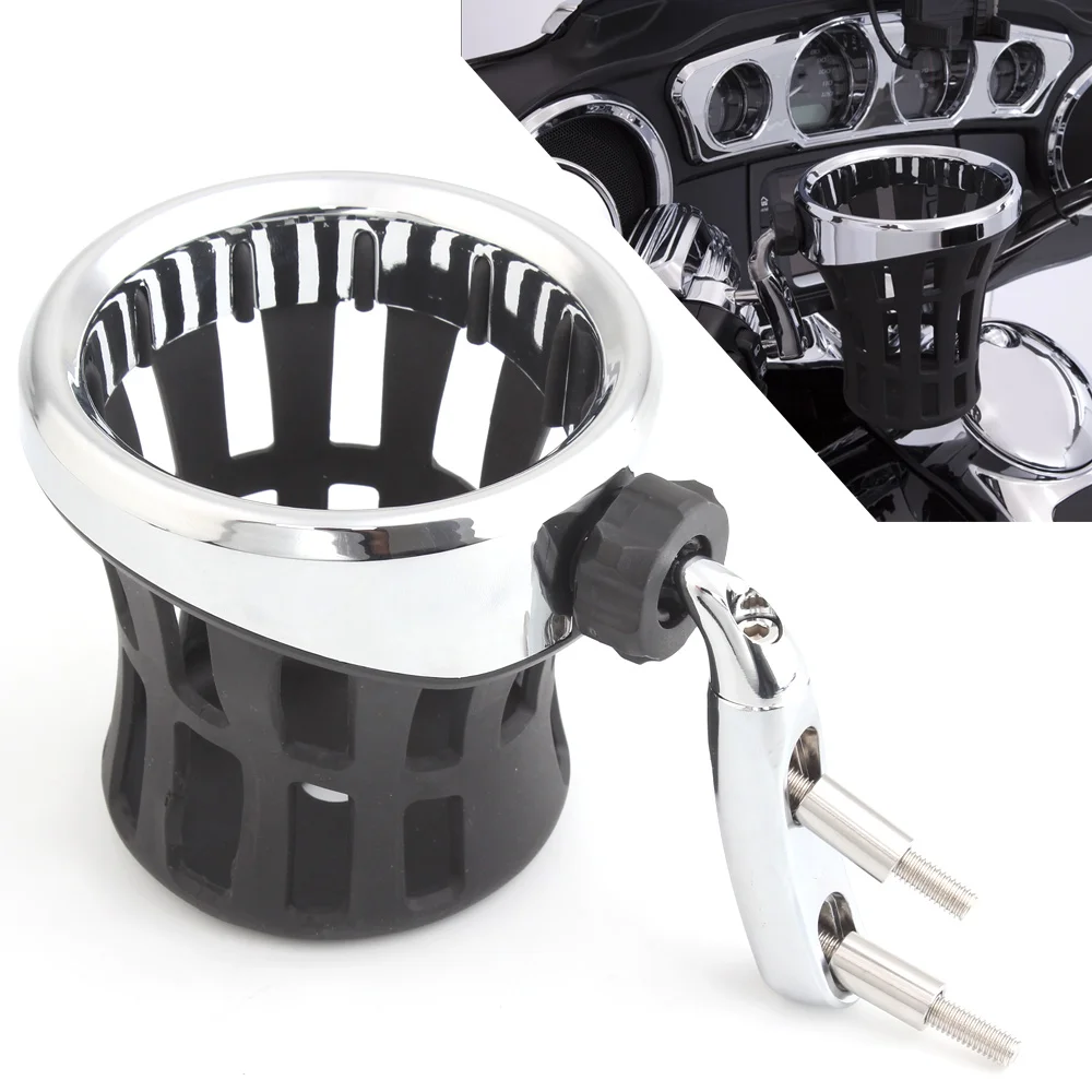 

Держатель для стаканов на мотоцикл, универсальное крепление для стаканов, подходит для Harley Dyna Softail Touring Sportster Tri Glide V-Rod 1980-2016