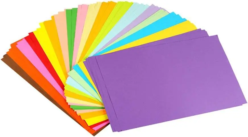 

Colored Paper A4 100 Sheets 10 Colors Double Side Smooth Thick for Crafts Origami Classroom