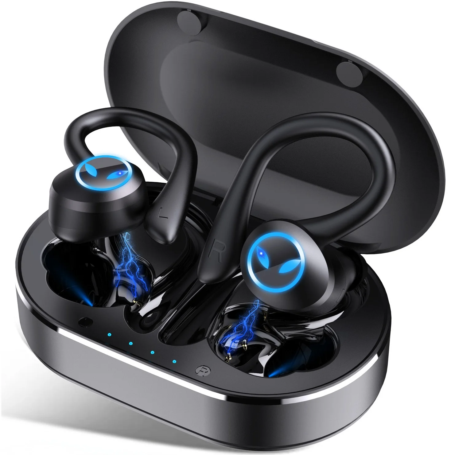 

Bluetooth-гарнитура, беспроводные спортивные наушники TWS, Bluetooth 5,0, наушники с крючком для бега, стереонаушники с микрофоном, водонепроницаемые