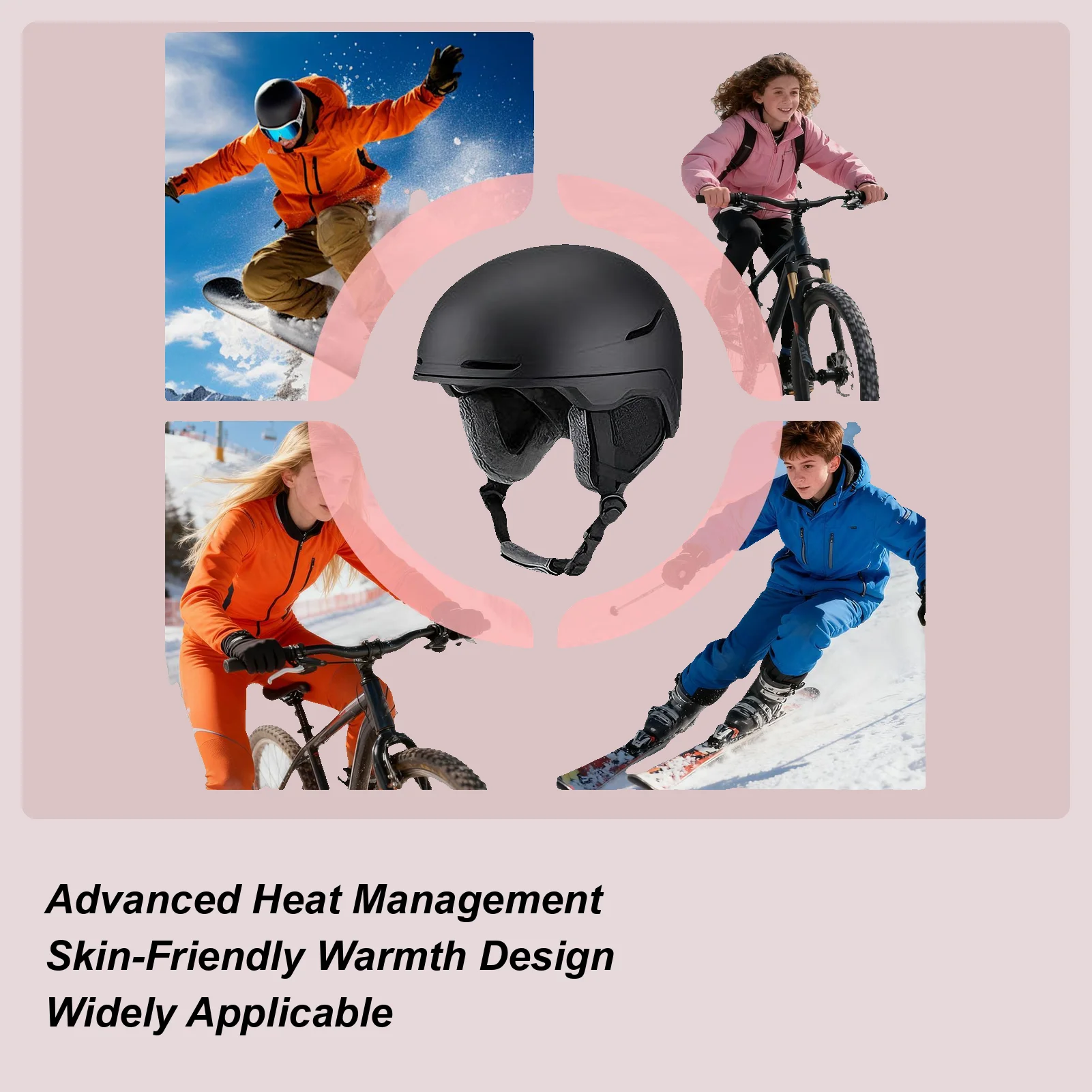 خوذة على الجليد قابلة للغسل وقابلة للتعديل للحماية، خوذة ركوب الدراجات للشباب والبالغين والنساء والرجال وكرة القدم على الجليد #1