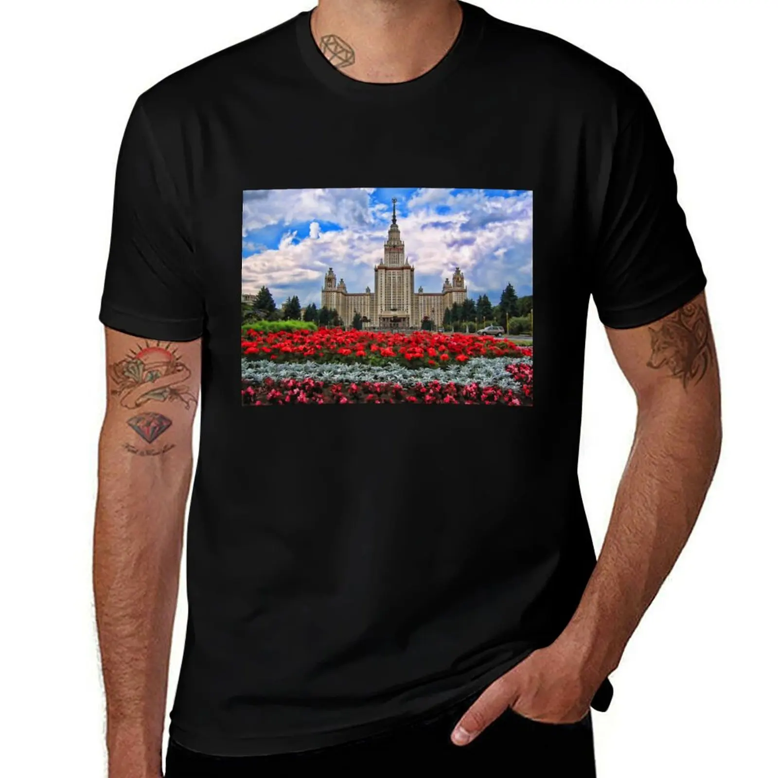 

Moscow State University, Russia T-Shirt man t shirt cotton high quality t shirt personalised t shirt man cotton T-Shirt