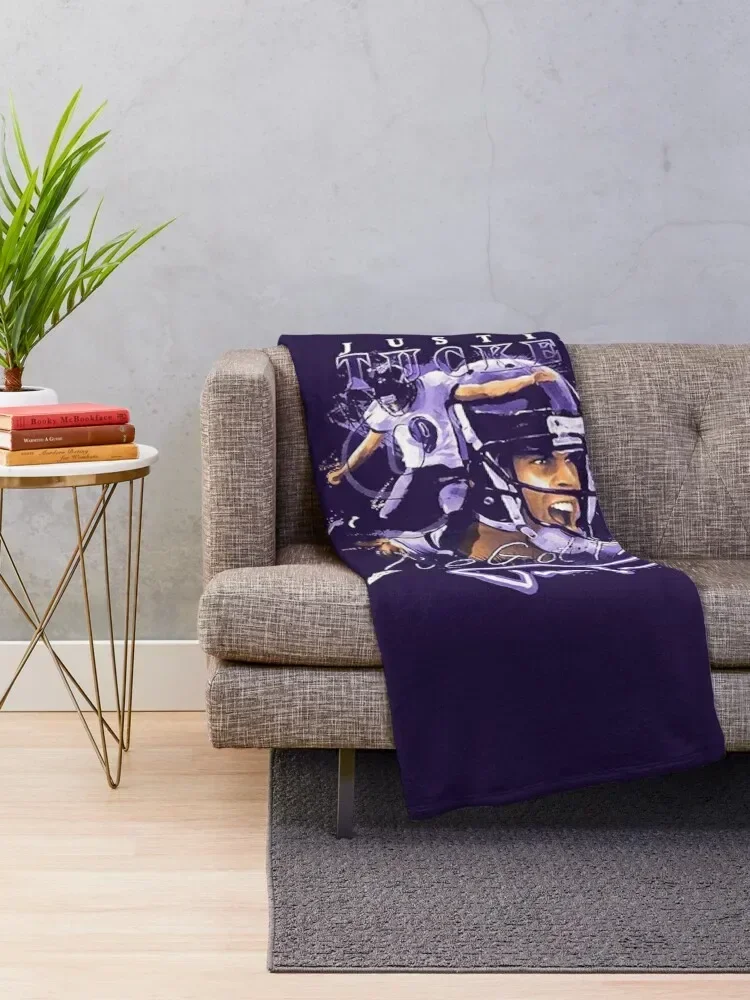 justin tucker Throw Blanket Beautifuls christmas gifts Blankets