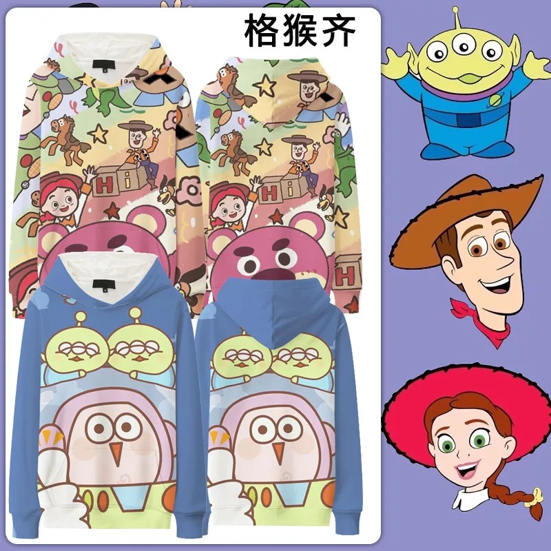 

Disney Toy Story Hoodie Men Spring Loose Buzz Lightyear Woody Anime Peripheral Children's Clothing Trend