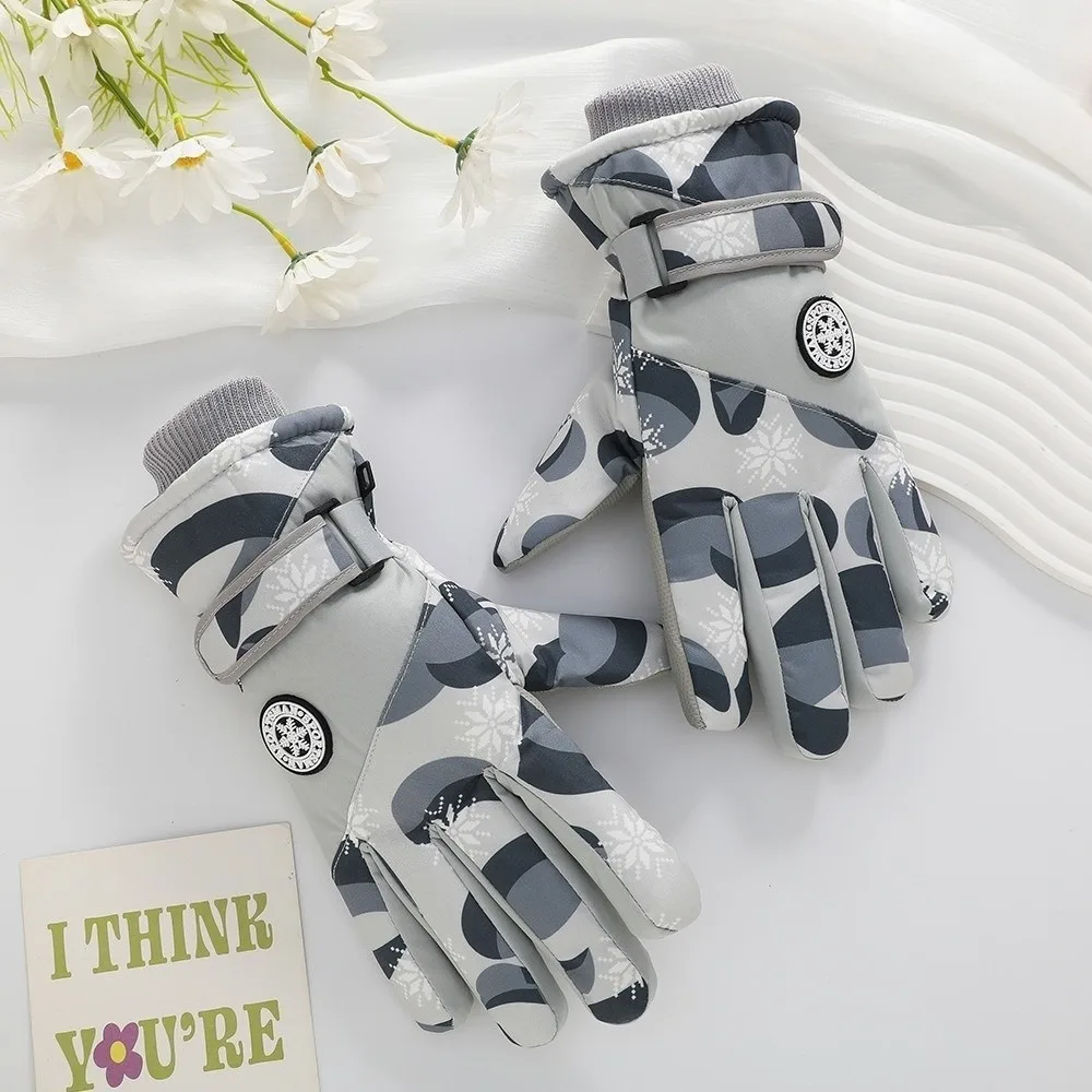 

New Waterproof Ski Gloves Plush Coldproof Winter Gloves Windproof Touchable Screen Full Gloves