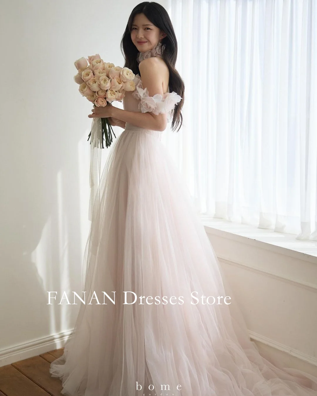 

FANAN Sweetheart A-Line Evening Party Dresses Ruffles Korea Pink Customized Ruched Wedding Women Formal Gowns Event Prom Gowns