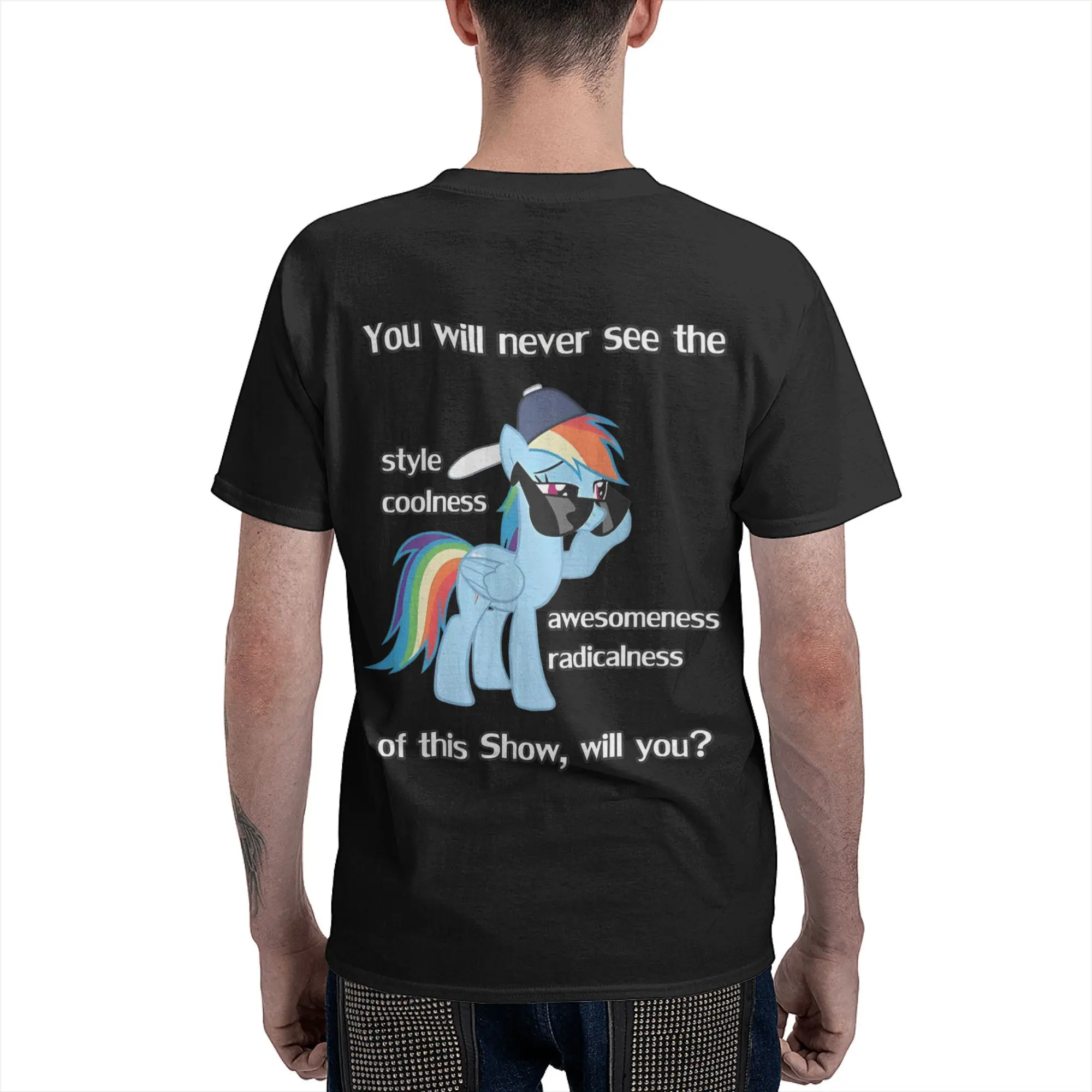 Men Women T-Shirts Rainbow Dash Style Amazing Cotton Tees Short Sleeve Ponies friendship is magic T Shirt Round Neck Clothing