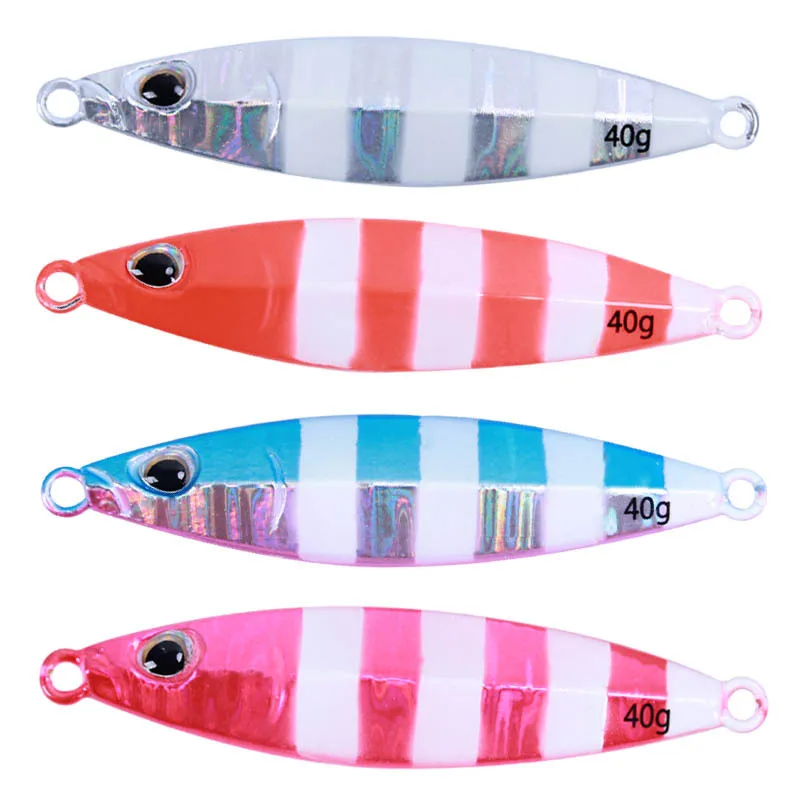 

Ufishing 40g/60g Slow Sea Fishing Jig Bait 1Pcs Glow Boat Fishing Jigging Lure