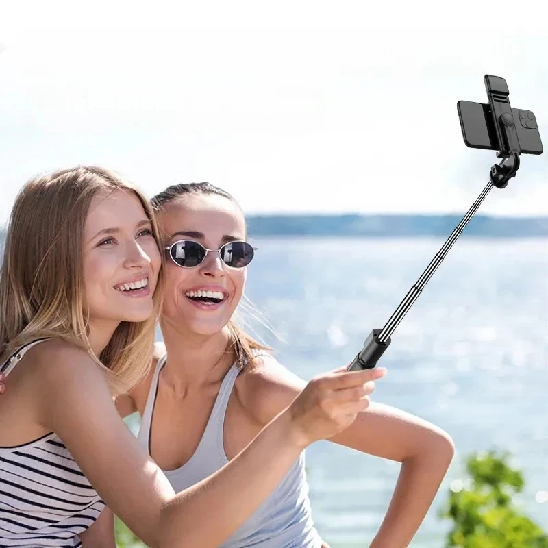 BSLIUFANG New 3 In 1 Wireless Selfie Tripod With Fill Light Bluetooth Shutter Remote Control Portable Monopod For Smart Phone