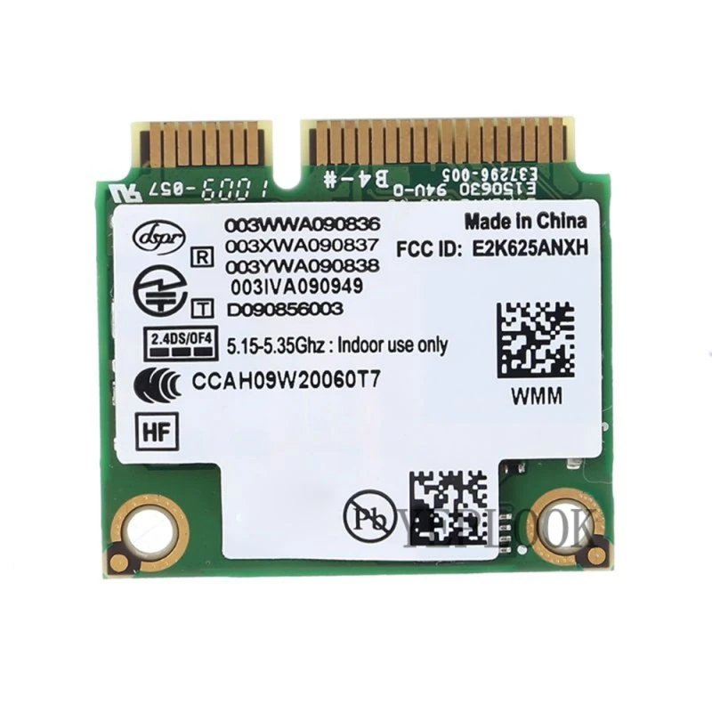 Scheda Wifi 6250AN 622ANXHMW Advanced-N WiMAX 6250 300Mbps Dual Band 2.4G/5G 802.11a/b/g/n Mini PCIe Half Wireless Network Card