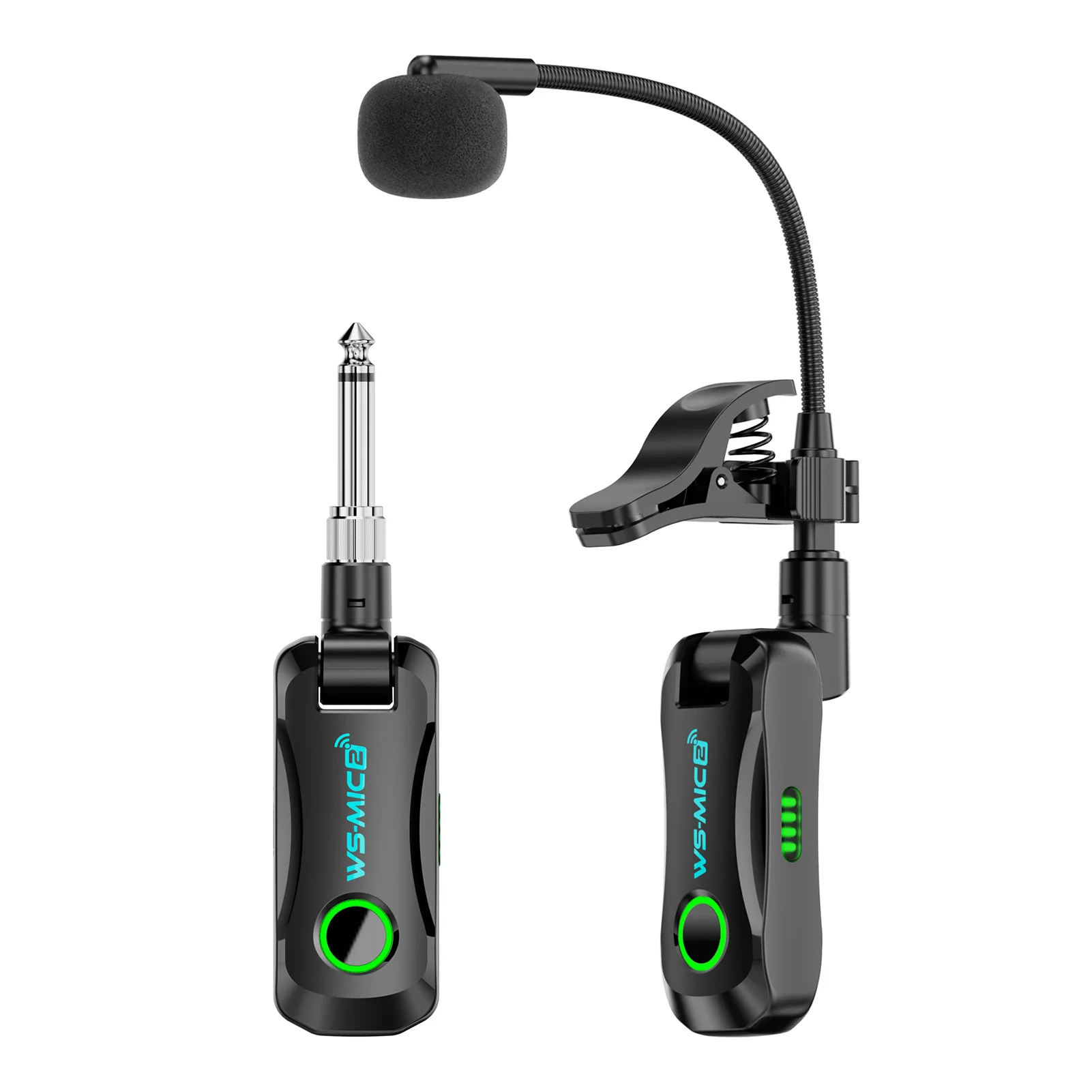 

Беспроводной микрофон для саксофона 2.4G, HD-звук, автоматическое сопряжение, низкая задержка, перезаряжаемый, с креплением на 360 градусов